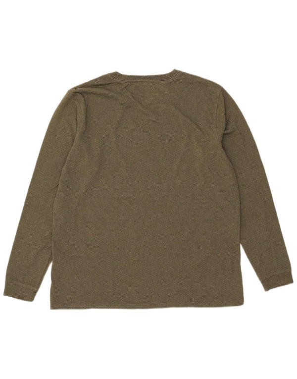 Carhartt Top gráfico de ajuste holgado para mujer manga larga US 12/14 grande caqui