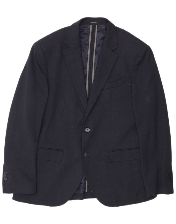 Massimo Dutti Chaqueta Blazer De 2 Botones Para Hombre EU 50 Medium Azul Marino Lana