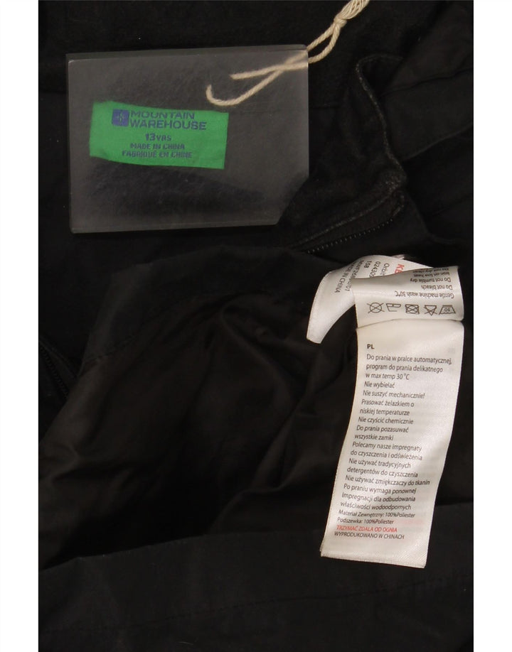 Mountain Warehouse Chaqueta cortavientos con capucha para niños 12-13 años Negro