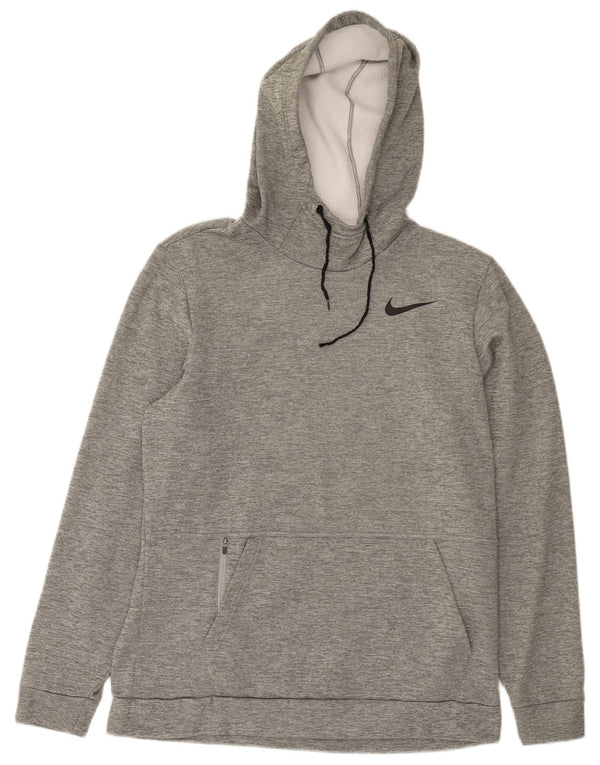 Jersey con capucha Nike Dri Fit Standard Fit para hombre Poliéster moteado gris medio