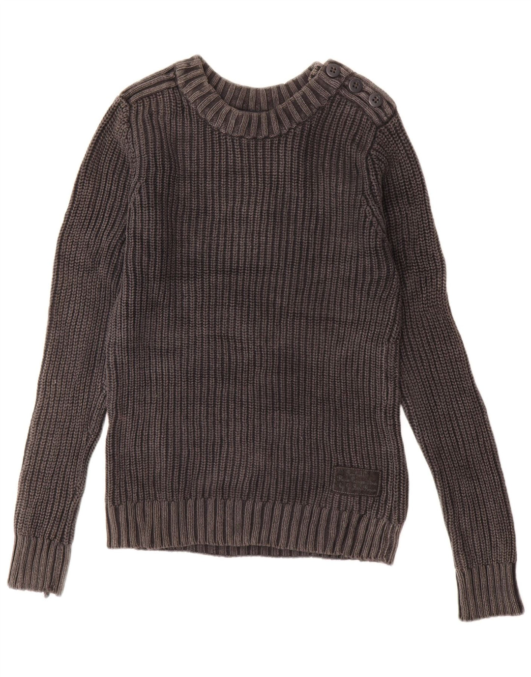 G-Star Hombre Jersey Con Cuello Barco Jersey De Algodón Gris Medio