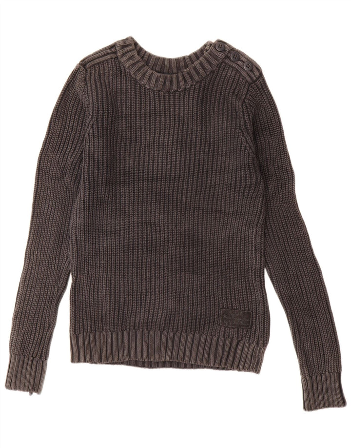 G-Star Hombre Jersey Con Cuello Barco Jersey De Algodón Gris Medio