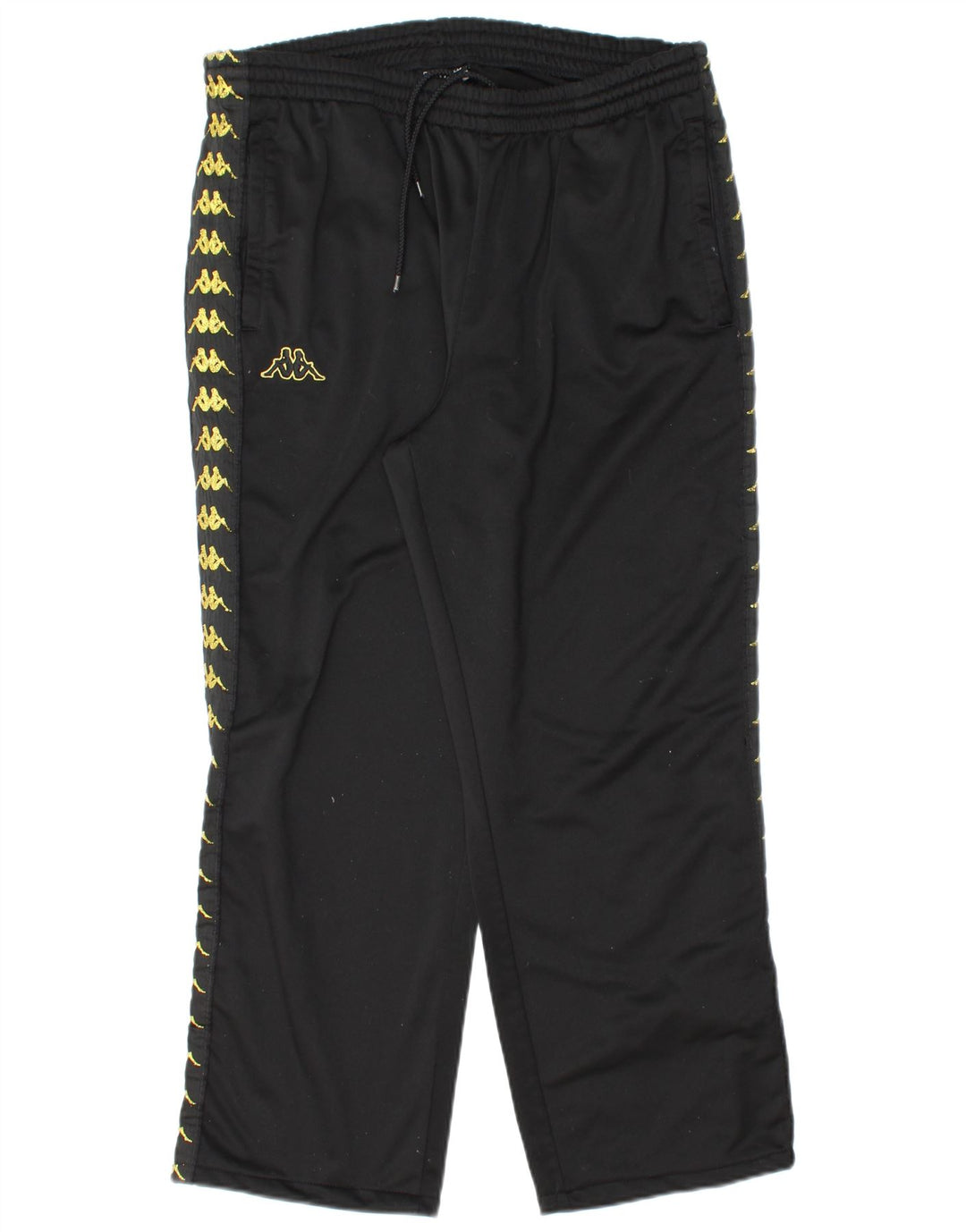 KAPPA Hombre Pantalones De Chándal Gráfico Joggers XL Poliéster Negro