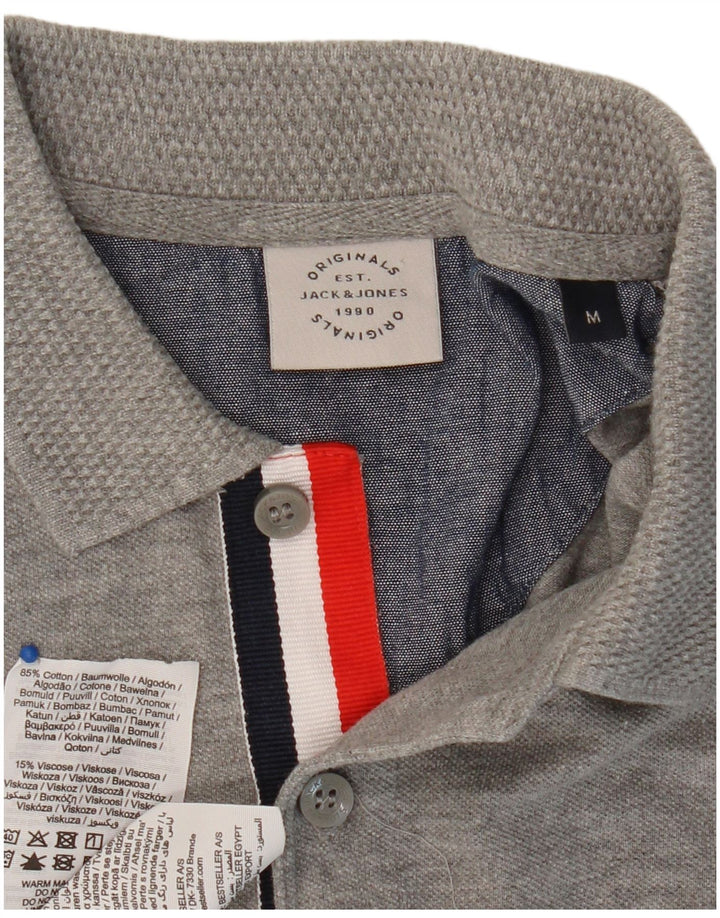 JACK & JONES Polo Hombre Algodón Gris Medio