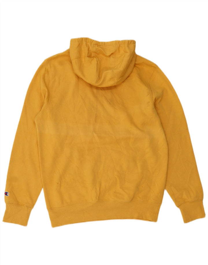 CHAMPION Jersey con capucha gráfica para hombre pequeño amarillo