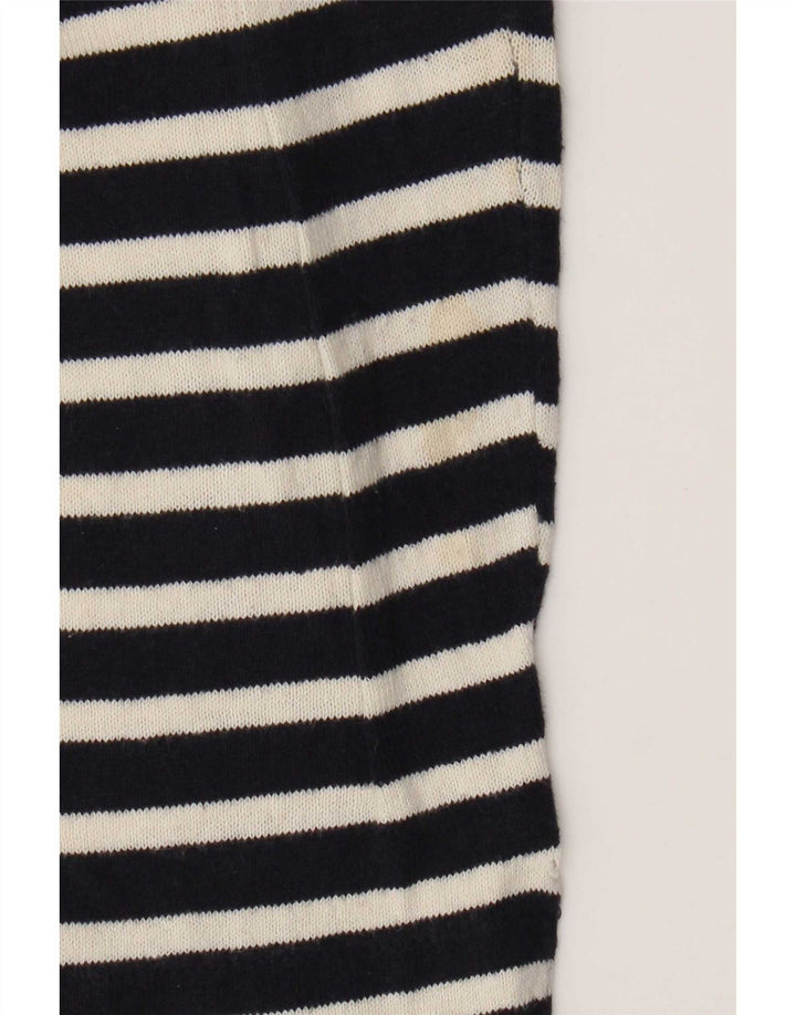 Zara Hombre Top Manga Larga Algodón Rayas Azul Marino Grande