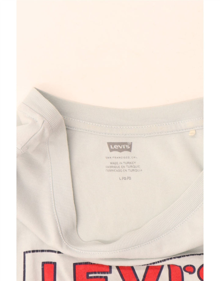 Levi's Top sin mangas con gráfico corto para mujer Reino Unido 46 Algodón azul grande