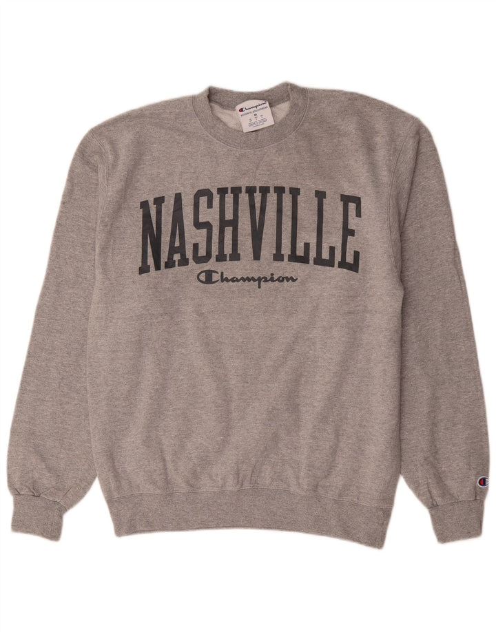 Champion Nashville Graphic Sudadera Jumper Gris Medio Moteado