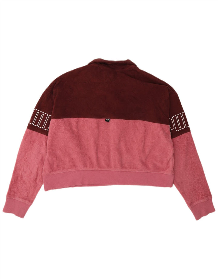 Puma Jersey de forro polar gráfico extragrande para mujer UK 14 Medium Borgoña