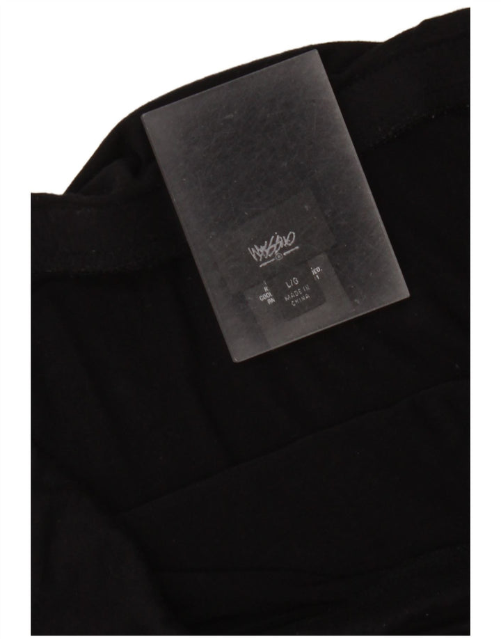 Mossimo Falda Midi De Cintura Alta Para Mujer Grande W34 Rayón Negro