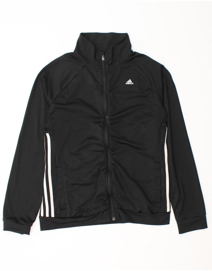 Adidas Mujer Climalite Chándal Top Chaqueta Reino Unido 12/14 Mediano Negro