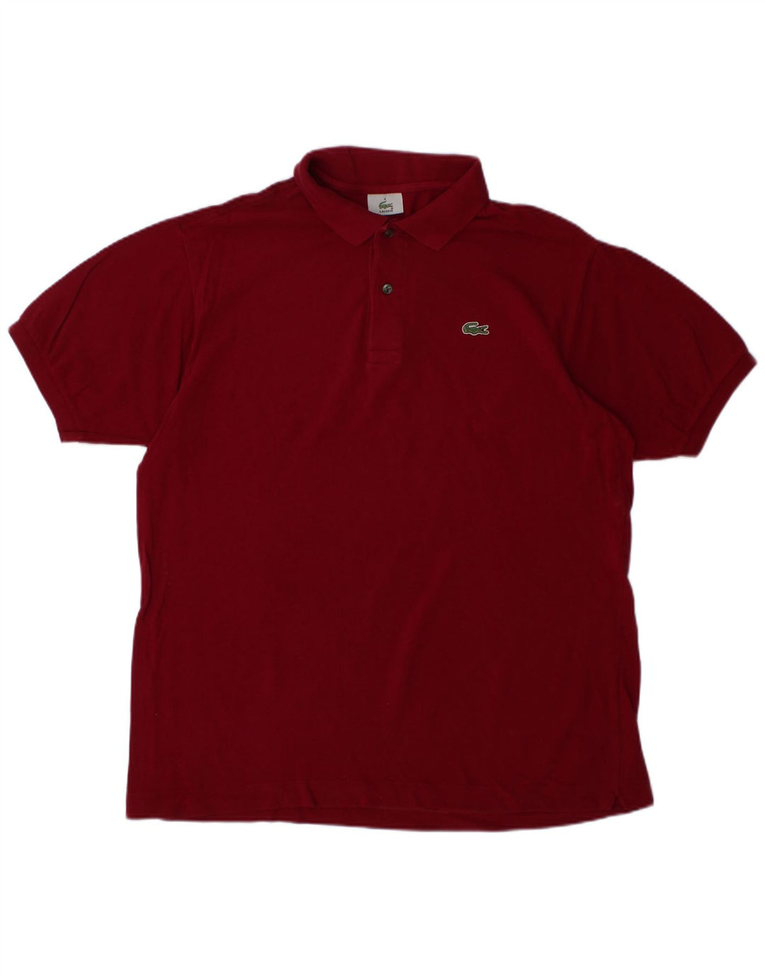 LACOSTE Polo para hombre Talla 6 XL Algodón granate