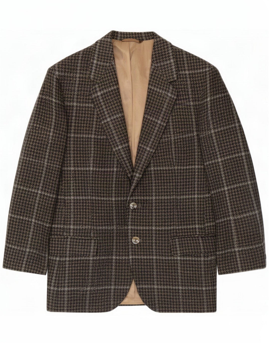 Chaqueta tipo blazer de 2 botones para hombre San Giorgio UK 38 Medium Brown Check