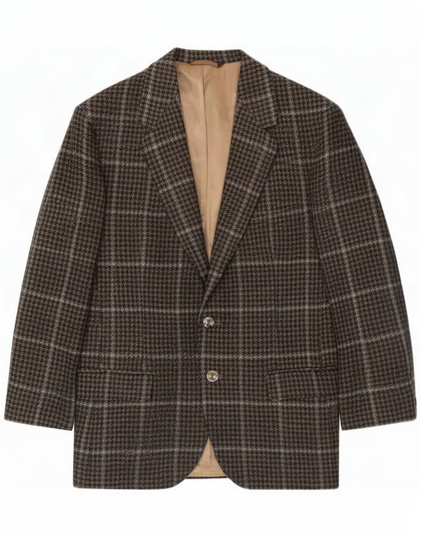 Chaqueta tipo blazer de 2 botones para hombre San Giorgio UK 38 Medium Brown Check