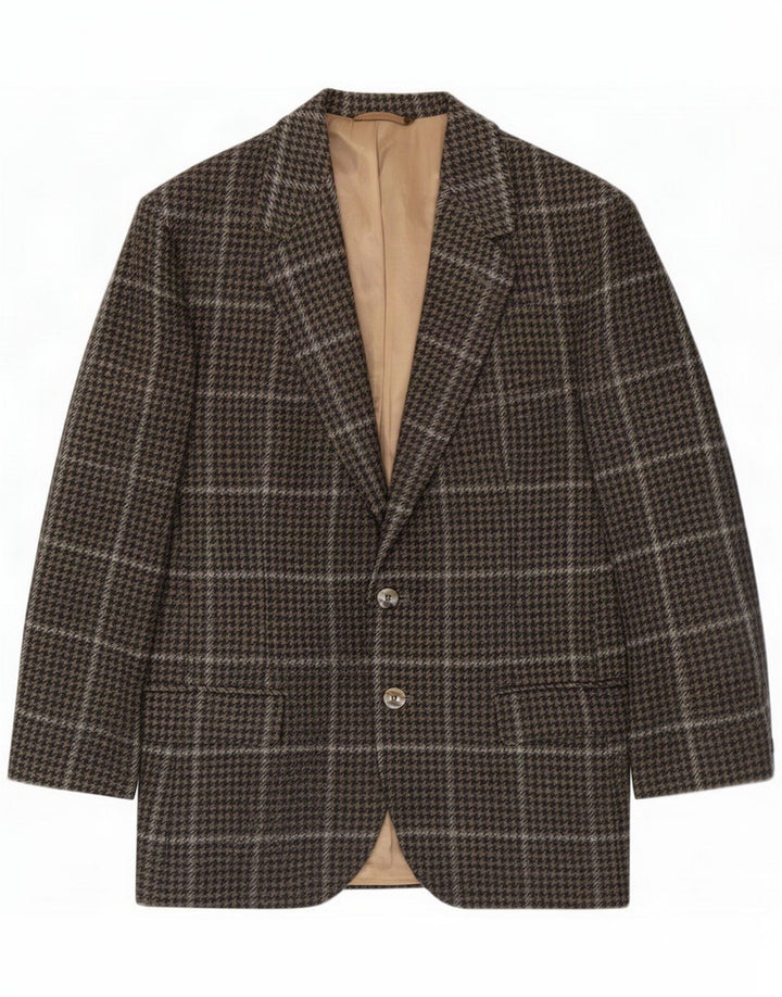 Chaqueta tipo blazer de 2 botones para hombre San Giorgio UK 38 Medium Brown Check