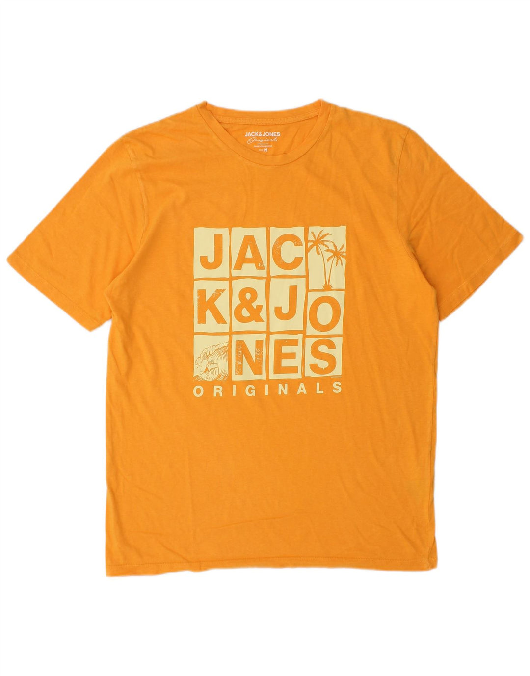 Jack & Jones - Camiseta gráfica para hombre, color naranja medio, algodón