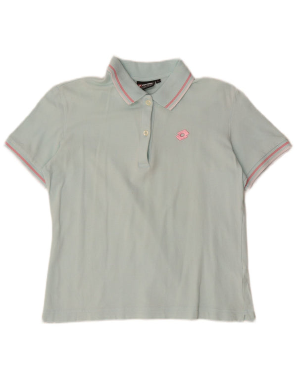 Lotto Polo para mujer UK 44 Grande Algodón azul