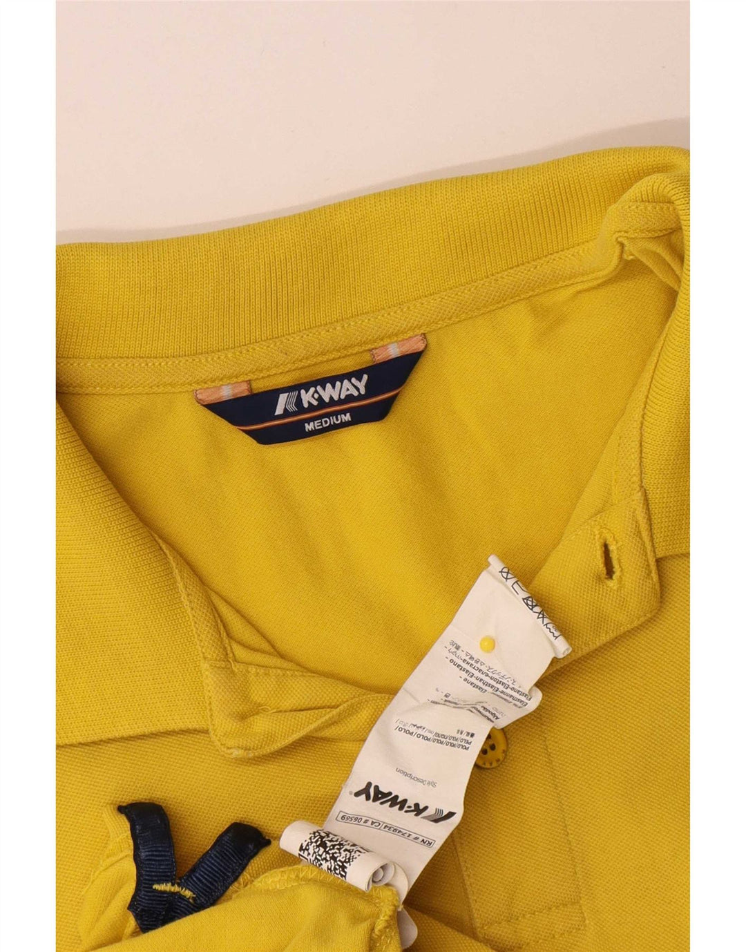 Polo K-Way Hombre De Algodón A Rayas Amarillo Medio
