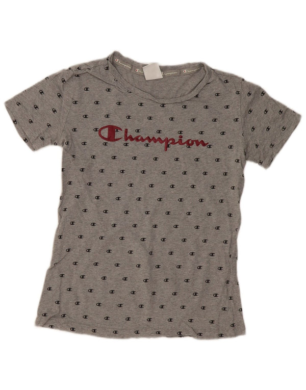 CHAMPION Camiseta gráfica para mujer Top UK 12 Algodón gris medio