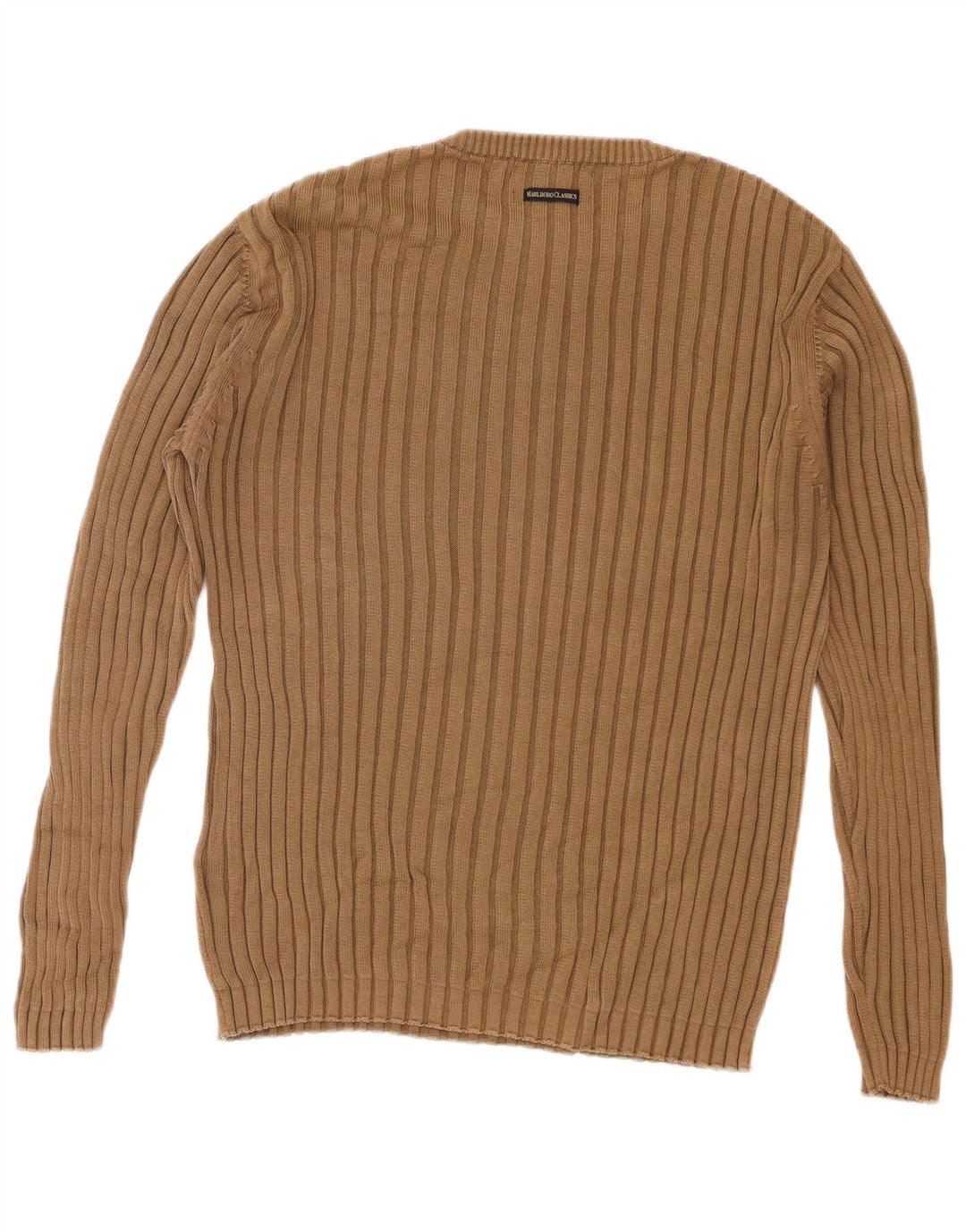Marlboro Classics - Jersey de cuello redondo para hombre, color marrón medio, algodón