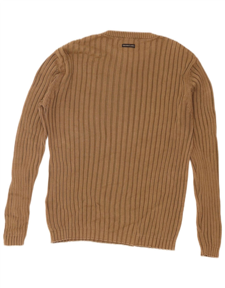Marlboro Classics - Jersey de cuello redondo para hombre, color marrón medio, algodón