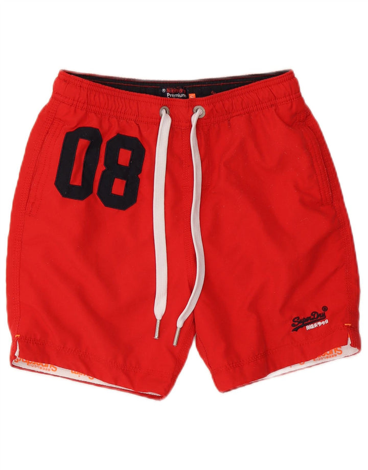 Superdry Shorts De Baño Gráficos Para Hombre Poliéster Rojo Pequeño