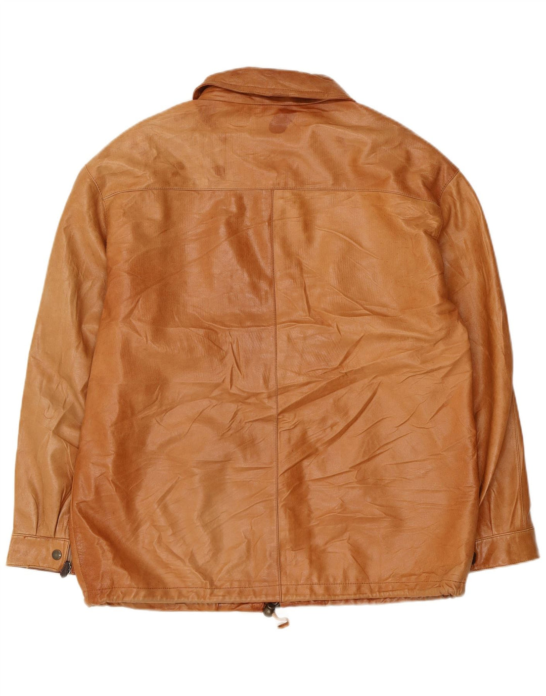 Vintage chaqueta de cuero para hombre Reino Unido 38 cuero beige medio