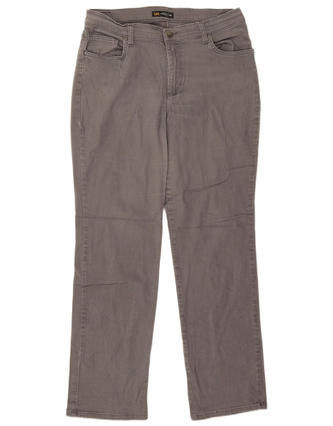 LEE Vaqueros rectos de talle medio y ajuste regular para mujer W32 L29 Gris