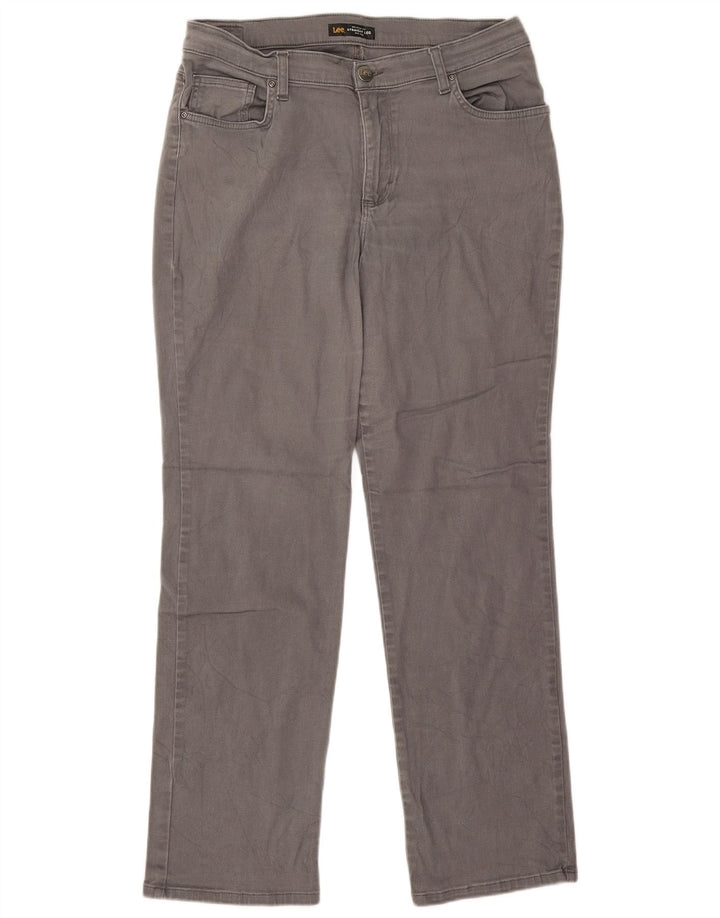 LEE Vaqueros rectos de talle medio y ajuste regular para mujer W32 L29 Gris