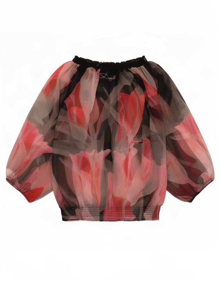 Desigual Blusa con gráfico extragrande para mujer UK 40 Mediano Multicolor
