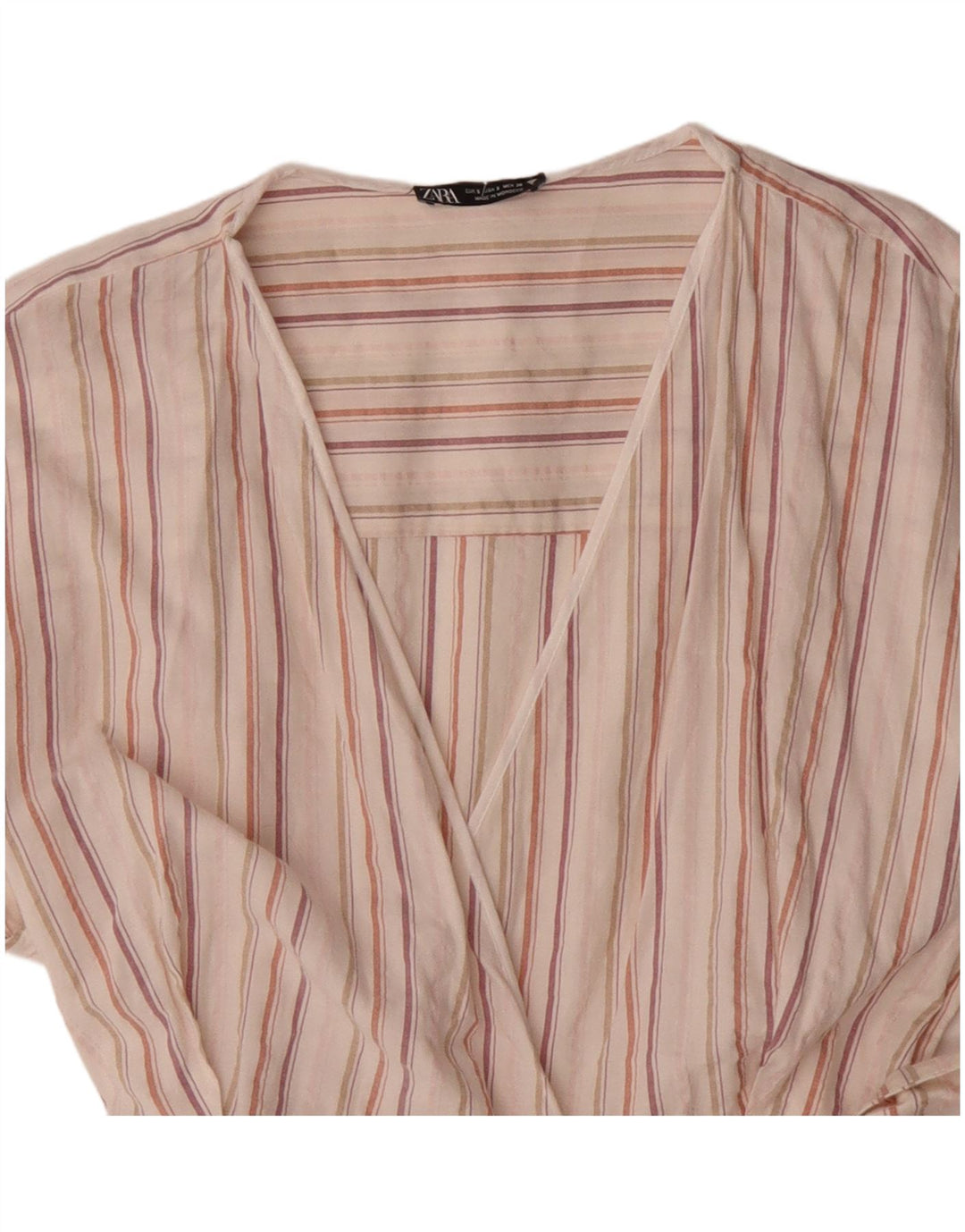 ZARA Mono corto para mujer UK 10 Small Off White Stripes
