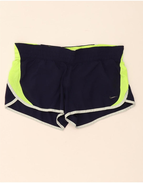 Nike Pantalones cortos deportivos regulares para mujer UK 40 mediano Azul marino Colorblock Sports