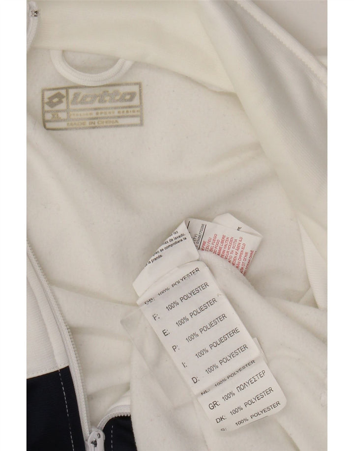 Lotto Mens Graphic Chándal Top Chaqueta XL Blanco Colorblock Poliéster