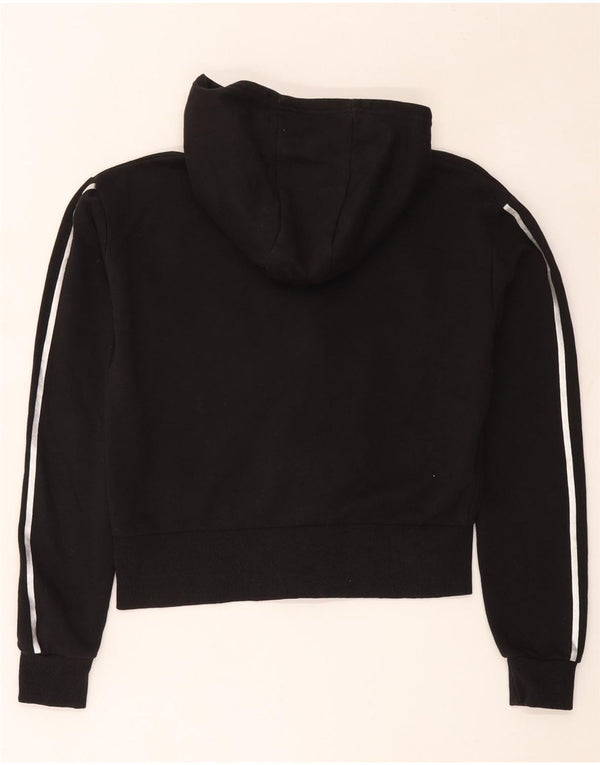 Juicy Couture Suéter con capucha y cremallera corta para niñas 14-15 años Algodón negro