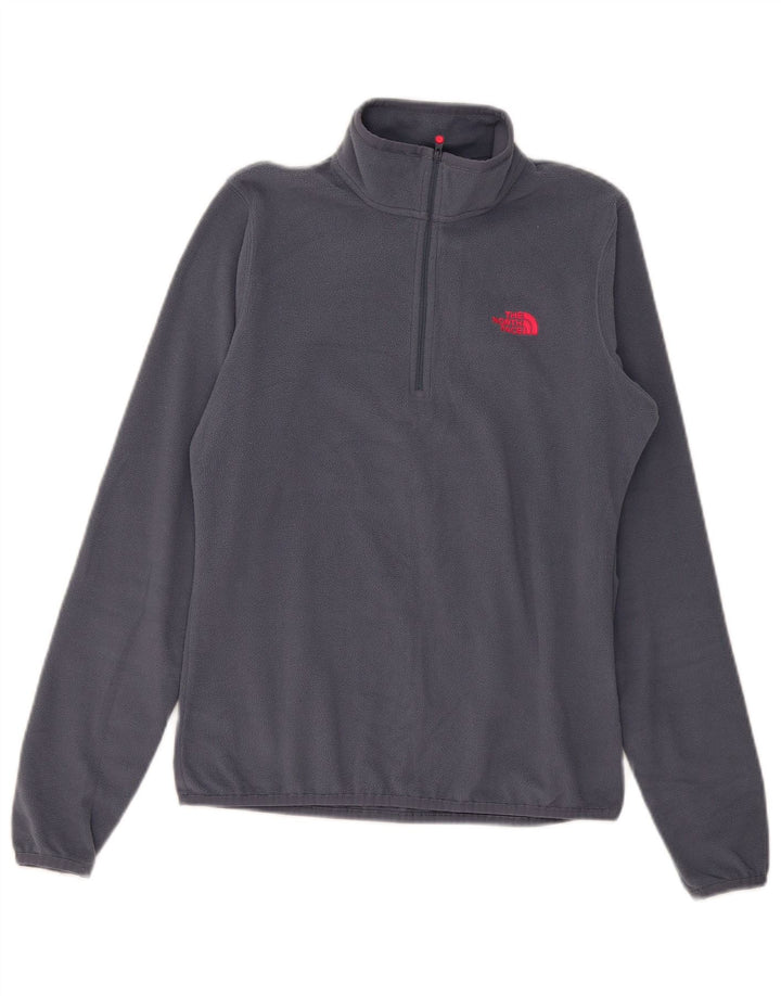 The North Face Jersey de forro polar con cuello y cremallera para mujer Reino Unido 10 Pequeño poliéster gris