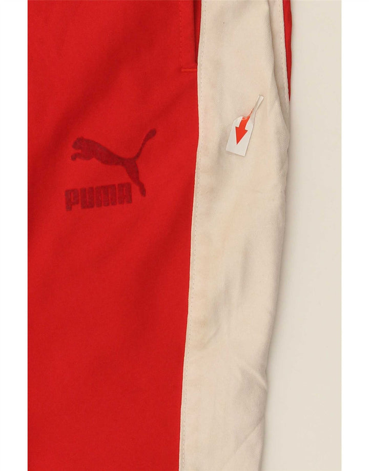 Puma Pantalones de chándal para mujer UK 40 Mediano Rojo Colorblock Poliéster