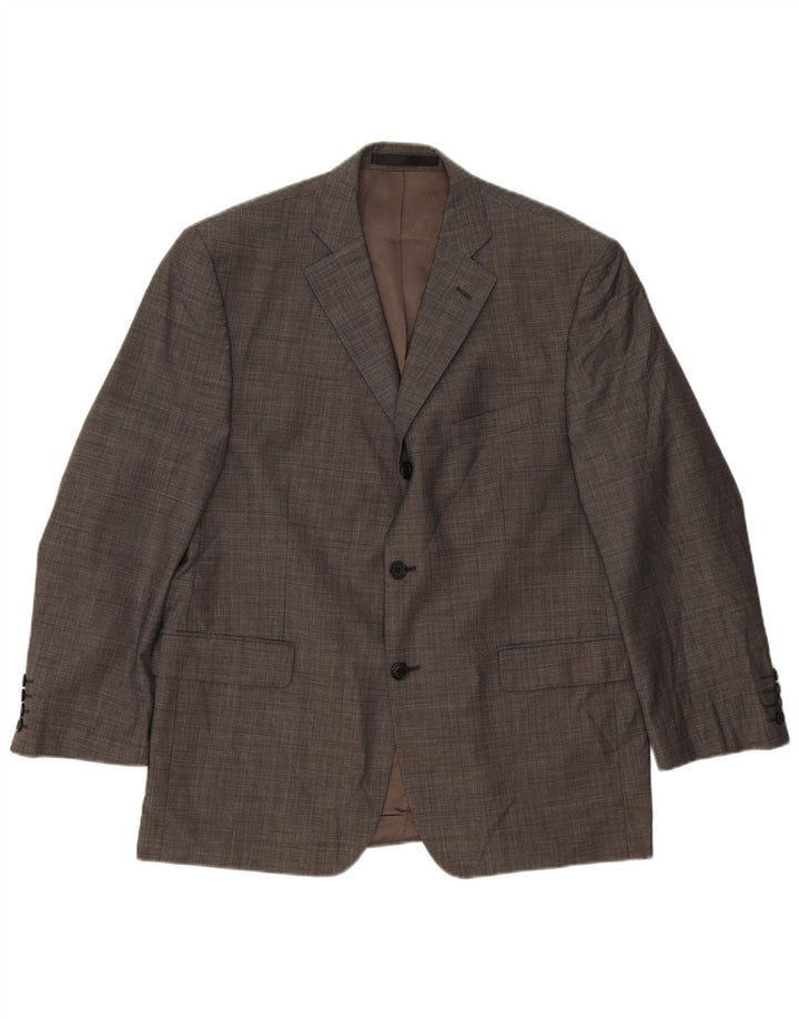 Marks & Spencer Chaqueta tipo blazer de 3 botones para hombre UK 42 XL Gris lana virgen