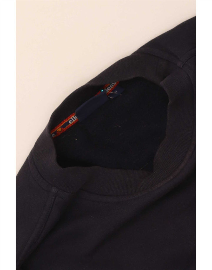 Ellesse Sudadera de gran tamaño con gráfico para mujer UK 10 Small Azul marino