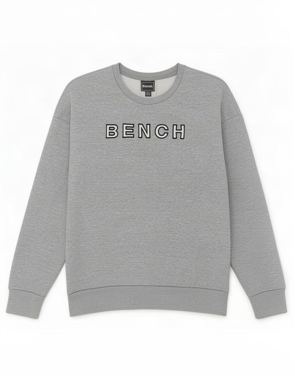 Bench Sudadera gráfica para mujer Jersey UK 20 2XL Gris Poliéster
