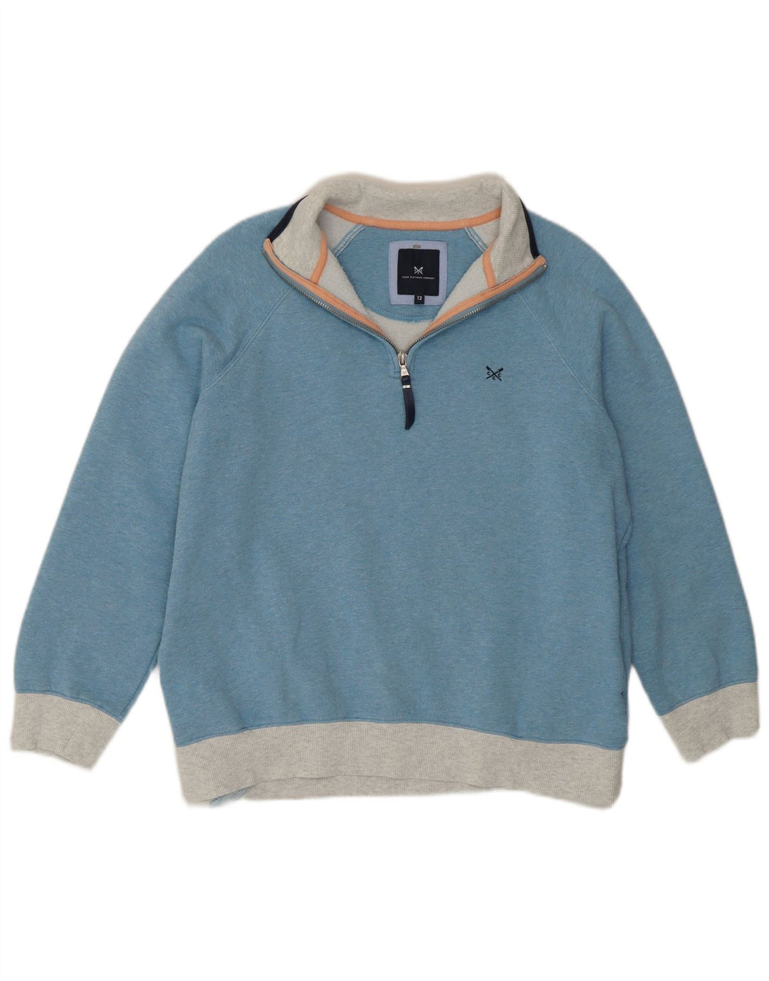 Crew Clothing Sudadera para mujer Jumper UK 12 Medium Blue Colourblock