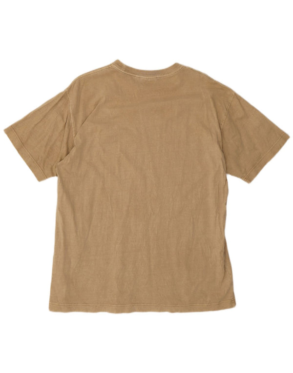 Carhartt Mens Graphic T-Shirt Top Large Beige Cotton