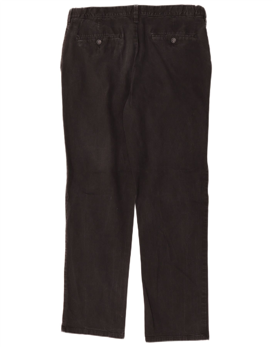 Marks & Spencer Pantalón chino de corte regular para hombre W36 L30 Algodón negro