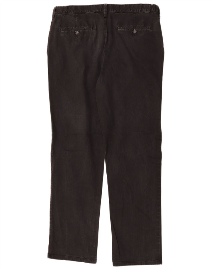 Marks & Spencer Pantalón chino de corte regular para hombre W36 L30 Algodón negro