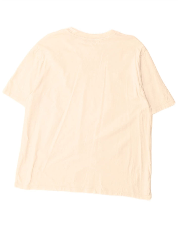 Zara Mujer Camiseta Top UK 44 Medio Blanco Algodón