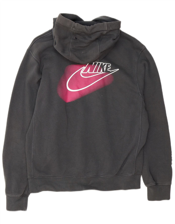 Nike Jersey con capucha gráfica para hombre, talla pequeña, algodón gris