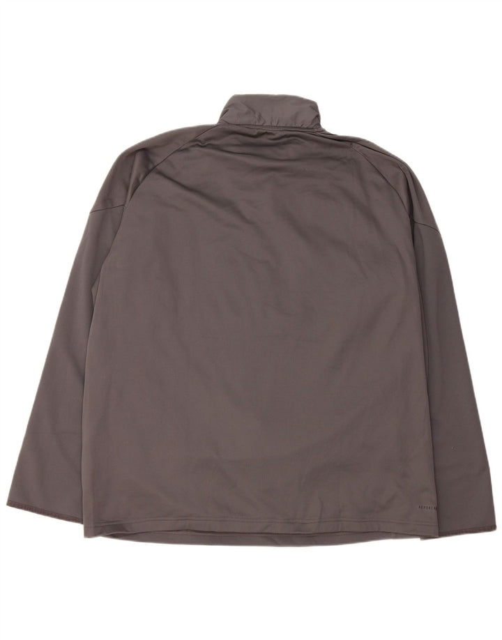 Adidas Hombre Aeroready Zip Neck Jersey Chándal Top XL Gris Poliéster