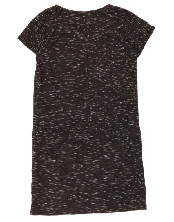 CHAMPION Womens T-Shirt Dress UK 10 Small Black Flecked