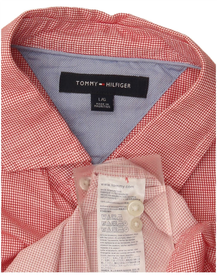 Camisa Tommy Hilfiger Hombre Mauricio Grande A Cuadros Rojos De Algodón