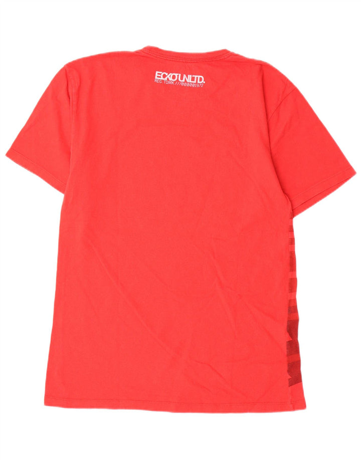 Ecko Unltd Camiseta gráfica para hombre Top pequeño de algodón geométrico rojo