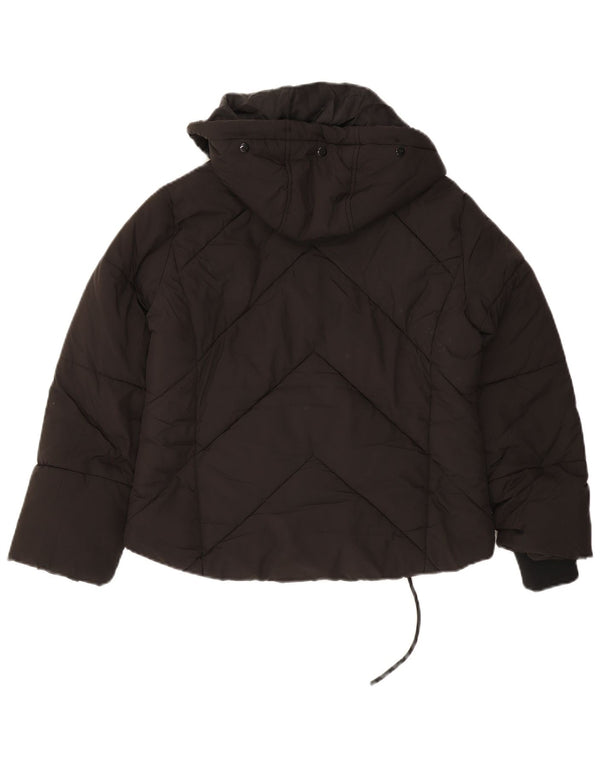 Topshop Chaqueta Acolchada Extragrande con Capucha para Mujer Petite UK 8 Small Negro